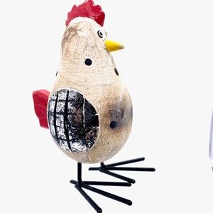 Monkey Business Hand Carved Granite Rooster